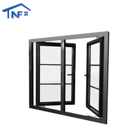 Fenêtres à battants modernes NFRC CE, insonorisées, écoénergétiques, design personnalisé, double vitrage Low-E, cadre en alliage d'aluminium