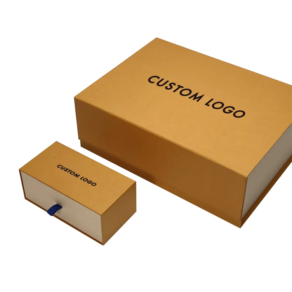 Печать логотипа на заказ роскошная одежда шарф жесткий бумажный картонный Упаковочный Ящик раздвижная подарочная коробка
