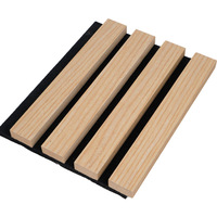 Panneau de fibre de polyester calandre matériau acoustique panneaux muraux couleur bois mdf