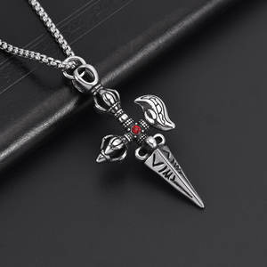 Collar con Colgante Personalizado de Acero Inoxidable 316L para Hombre, Chapado en Oro PVD de 14K/18K, Joyería Fina de Moda, Collares Vajra para Hombre - Product Image 3