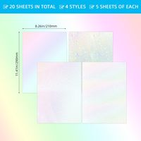 Vente en gros d'étiquettes personnalisées OEM autocollant décoratif étanche holographique arc-en-ciel réfléchissant découpé à l'emporte-pièce