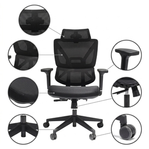 เก้าอี้สำนักงานปรับระดับได้ <span class=keywords><strong>Happyland</strong></span> Health Lift Chair สำหรับเล่นเกมส์ พนักพิงสูง ดีไซน์ทันสมัย โครงอะลูมิเนียม ตาข่ายนั่งสบาย เหมาะสำหรับใช้ในบ้าน - Product Image 3