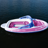 NOUVEAU BATEAU GONFLABLE, ÎLE FLOTANTE POUR 6 PERSONNES POUR FÊTE EN MER, YACHT, BATEAU À DÉPÊCHE EN PVC ÉCOLOGIQUE, CAPACITÉ MAXIMALE, 400 CM
