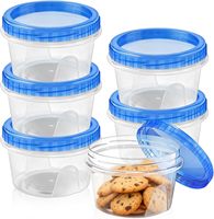 Contenants de stockage pour congélateur de 16 oz, 24 oz, 32 oz, contenants de stockage alimentaire en plastique hermétiques avec couvercles à visser, contenants pour soupe, préparation de repas