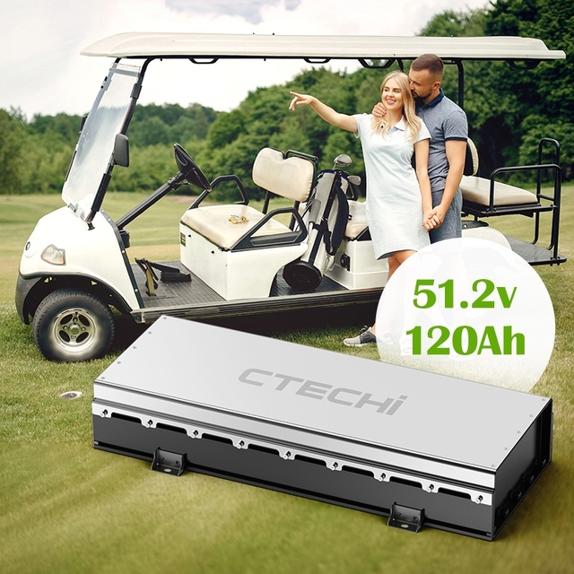 CTECHI High Efficiency E Rickshaw Golf Cart Lifepo4 Battery Pack 51.2v 120Ah Lifepo4 Lithium Battery