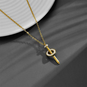 จี้สร้อยคอแฟชั่นดีไซน์เก๋ ทำจากสแตนเลส 316L ชุบทอง 14k 18k สำหรับผู้หญิง ขายส่ง - Product Image 3