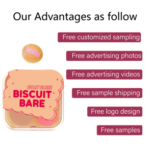 Palette de fard à joues BISCUIT <span class=keywords><strong>BARE</strong></span> imperméable, personnalisée en usine (ODM/OEM), marque privée, crème de contour et correcteur velours - Product Image 4