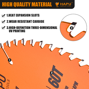 1 gói 6-1/2 inch lưỡi cưa tròn siêu mịn kết thúc cắt 1.5mm mỏng kerf 60 răng 20mm ARBOR framing165mm TCT lưỡi cưa - Product Image 3