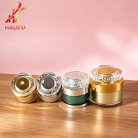 Tarro de Plástico PP de 5/10g 15/20g 30g con Tapa Plateada de Lujo para Crema de Ojos de Día/Noche, Envase Cosmético para el Cuidado de la Piel con Serigrafía