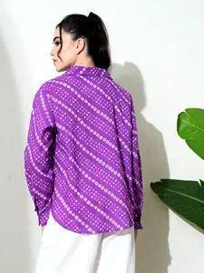 Zafira Solid Office Summer Casual Camisa tejida 100% algodón de secado rápido Regular Fit adornado con tonos ricos - Product Image 2