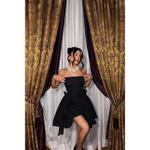 Vestido de Noche Negro sin Tirantes, Corto - Product Image 6