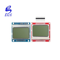 Módulo de pantalla de caracteres LCD Adaptador de retroiluminación blanca PCB 84*48 5110 Marca de origen de pantalla