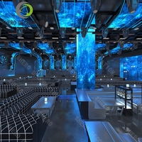 Cyberpunk Night Club VIP 3D Design Bar Restaurant Booth Table Sets Bar Led Club Furniture Display Table/Wine Display Shelf Set