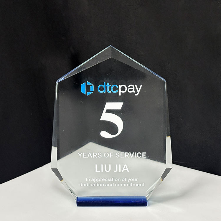 Personalized Crystal Trophy Award with Blue Base MH-FJ0563| Alibaba.com