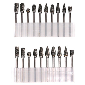 Fraise en carbure de tungstène à tige de 1/8 pouces, outil rotatif à double coupe diamantée, outils <span class=keywords><strong>Dremel</strong></span>, meulage électrique, nouveauté - Product Image 2