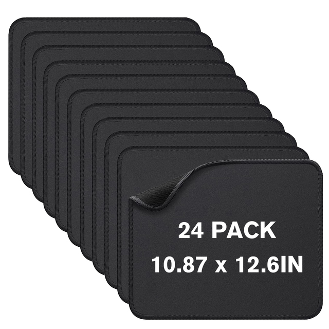 US Warehouse Mouse Pad Gaming Mouse Pads for Desk Pad With Stitched Edge Black Mousepad Computers Laptop Mouse Mat