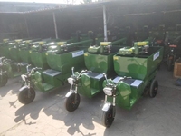 Camion d'alimentation électrique automatique à trois roues pour les élevages de porcs, chariot d'alimentation électrique pour élevage de bétail