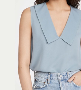 New Style Spring Wear beliebteste schöne koreanische Mode Top ärmellose Office Wear Bluse für elegante Dame - Product Image 3