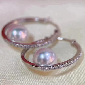 อุปกรณ์ทำเครื่องประดับเงินแท้ S925 รุ่น 21583 สำหรับติดมุก DIY เครื่องประดับเงินแฟชั่น ตัวล็อคต่างหูทรงรี 7-9 มม. สำหรับติดคริสตัล - Product Image 4