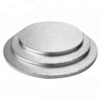 Plateau à gâteau robuste de 12 mm d'épaisseur avec bord lisse, en carton ondulé rond