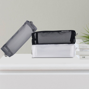 Vuông trong suốt sinh viên văn phòng phẩm túi mềm nylon lưới bút chì trường hợp dây kéo dày phim hoạt hình lưu trữ vải - Product Image 3