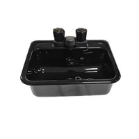 Évier carré en plastique pour salle de bain, renforcé et robuste, facile à installer avec robinet, adapté aux camping-cars, aux yachts, etc.