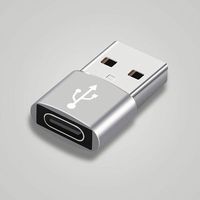 Nueva Promoción: Adaptador de Aleación de Aluminio Tipo-C Hembra a USB 3.0 Macho, Compatible con Carga y Transmisión de Datos