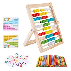 Contando números de juguete niños juguetes de matemáticas digitales de madera educativo Montessori fabricante de juguetes de madera personalizados