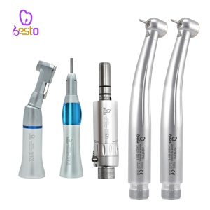 Kit de turbina de pieza de mano con botón pulsador Dental, turbina de aire LED de alta velocidad para dentista y herramientas de Odontología de contraángulo recto de baja velocidad - Product Image 1