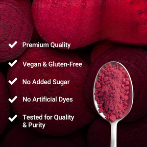 Polvo de Remolacha Orgánica OEM ODM, 5g por Porción, 90 Porciones, Sin GMO, Sin Gluten, GMP, Halal, para Marca Privada, 450g - Product Image 2