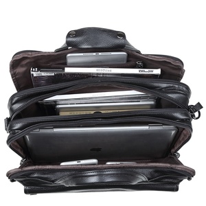 Viajes de lujo a mano de cuero genuino maletín marrón Honda Oficina hombro bolsa bolso del ordenador portátil de <span class=keywords><strong>15</strong></span>,<span class=keywords><strong>6</strong></span> pulgadas - Product Image 6