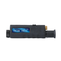 200X Fiber Optic Microscope with LED Lighting Handheld Fiber Optic Inspection 1.25mm 2.5mm Adapter for SC/FC/ST/LC Interfaces