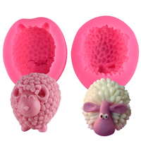 Molde de Silicona 3D con Forma de Oveja, Libre de BPA, Apto para Alimentos, Marca Toolee, Personalizable con Logotipo, para Jabón, Velas Aromáticas, Chocolate, Apto para Lavavajillas