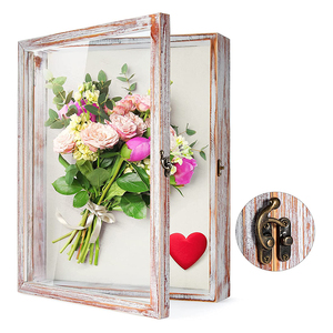 2025 Popular 8x10 Shadow Box Display Memorabilia Awards Medals Photos <strong>Memory</strong> Box Wood Shadow Box <strong>Frame</strong> With Linen Back - Product Image 2