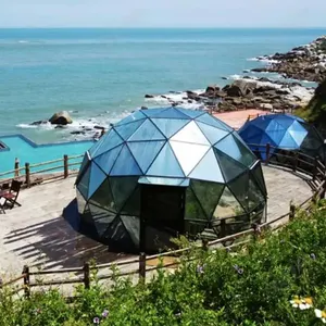 FEAMONT Igloo casa in vetro geodetico campeggio esterno a cupola insonorizzata tenda Resort da giardino di lusso grande tenda a cupola di vetro
