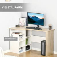 Bureau d'étude en coin blanc en bois moderne bureau d'ordinateur de type L coin pour enfants petit bureau d'apprentissage familial