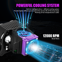 Projecteur de phare LED super lumineux 220W 50000LM 6000K avec lentille bleue, laser de voiture 3.0 pouces 12V, nouveau montage universel cinq lasers