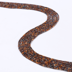 Cuentas Sueltas de Piedras Preciosas Naturales, Corte Brillante, Ojo de Gato Naranja, Coral, Jade, Rubí, Cuentas Rosas para Joyería, Pulimentadas, 1.5mm 8mm - Product Image 1