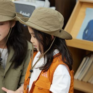 Chapeaux de <span class=keywords><strong>soleil</strong></span> pour enfants, élèves, voyages, <span class=keywords><strong>camping</strong></span>, randonnée, activités de plein air, chapeaux de <span class=keywords><strong>soleil</strong></span> à large bord avec cordon de serrage - Product Image 6