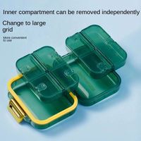 Boîte à pilules en plastique transparent avec impression de logo personnalisé, 7 jours, pour pharmacie, distributeur de médicaments, organiseur de comprimés, étui de voyage en PP