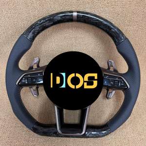 Cuir perforé en fibre de carbone forgé pour <span class=keywords><strong>Audi</strong></span> <span class=keywords><strong>Q</strong></span> C8 A1 A3 A4 A5 A6 A7 A8 B6 B7 B8 B9 C6 C7 TT R8 Volant de voiture DOS - Product Image 1