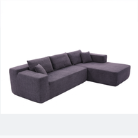 Ensemble de canapés modulaires compressés, design italien minimaliste, revêtement en tissu, rembourrage en éponge, pour salon, hôtel, villa, emballage sous vide