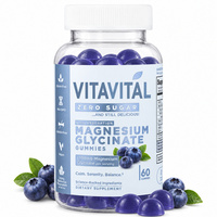 Gummies de glycinate de magnésium 1000 mg par portion – Pour un sommeil plus rapide, se réveiller plus frais – Complément alimentaire relaxant