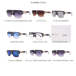 Retro Trendy Steampunk Groot Vierkant Montuur Punk Zonnebril Luxe Designer Zonnebril Gafas De Sol Heren Dames Gouden Frame - Product Image 5