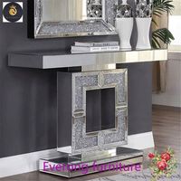 Nouvelle conception Table console rectangulaire haut de gamme avec diamants écrasés et miroir