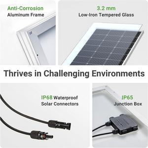 CE RoHS 12v 18v 24vパワーPVモノラルソーラーパネル50W100W 300w 330w 350w 400w 500w家庭用ソーラーパネル - Product Image 5