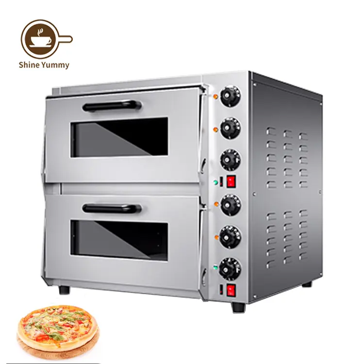 Elektrische Bakkerij Apparatuur Mini Gratis Onderdelen Dubbel Roestvrij Staal Nieuwigheid Pizza Oven Sy Forno Pizza 1 Set Hornos Para Pizza