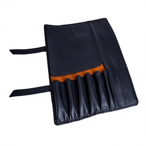 Premium Leather Luxury Chef <b>Roll</b> Knife Organizer Smell Proof Heavy Duty Protection for Professional Culinary <b>Tools</b> LSKR-0028 - Product Image 1