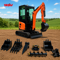 Excavator 5 Ton Mesin Kubota Mini Excavator Multifungsi untuk Pertanian