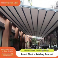 Pergola motorisée pliante en gros pour terrasse, cour, protection solaire, imperméable, en alliage d'aluminium, pour extérieur